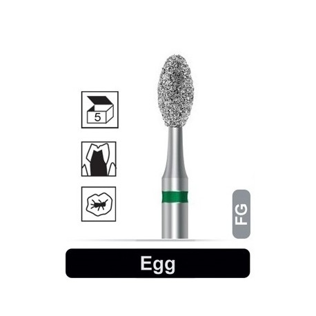 تخم مرغی فرز الماسی تراش 379 مدل تخم مرغی توربین - Dentalree