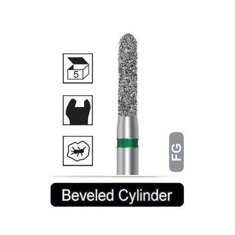 استوانه ای فرز الماسه تراش 5 عددی مدل Dentalree - Modified Beveled Cyliner 877
