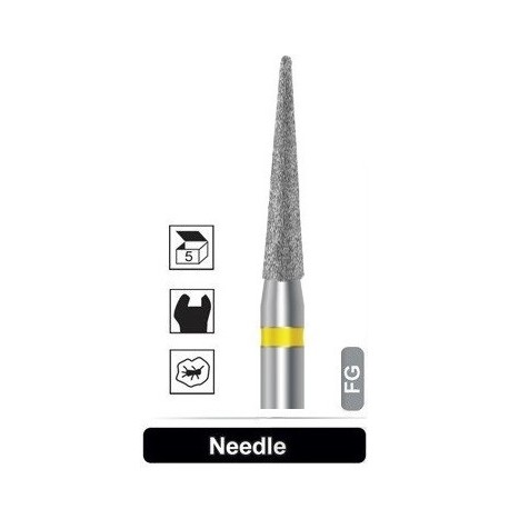 سوزنی فرز الماسه تراش 5 عددی مدل Dentalree - Needle 858