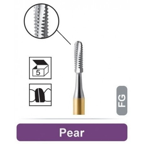 کارباید فرز توربین کارباید 5 عددیDentalree- Pear - Metal Crown Cuter