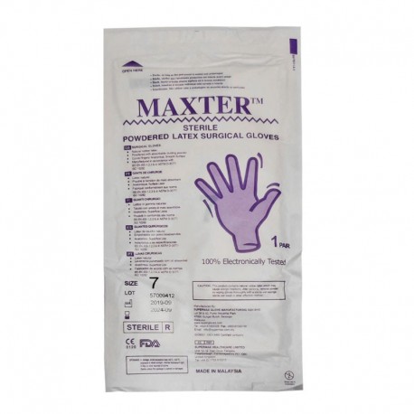 دستکش دستکش استریل جراحی کم پودر - MAXTER
